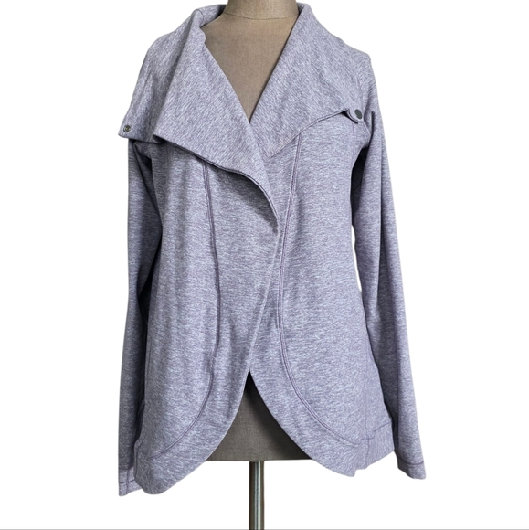 Lululemon Rulu Rally Wrap Jacket Heathered Graphite Purple Size 8 - Picture 2 of 16